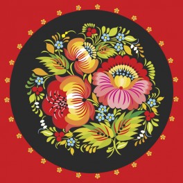 Петриковский орнамент с цветами